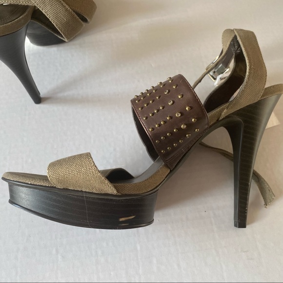 Attitude by Jay Manuel Earthy Studded Sandals Heels - Picture 11 of 13